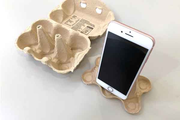 Egg Box Phone Holder photograph by Paul Priestman
